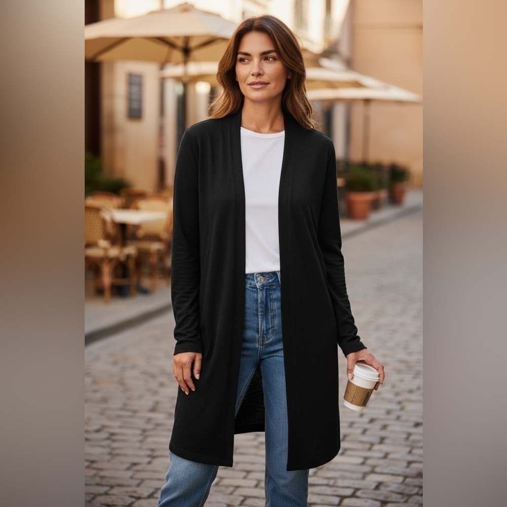 MaxMara Designer Black Cardigan - Casual Wear - Layering - Size L